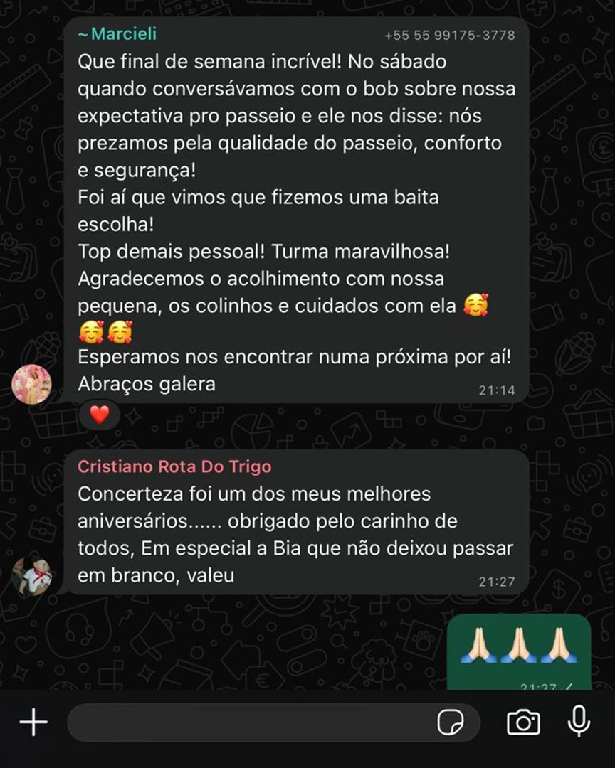 Depoimento de cliente da Experiência 4x4